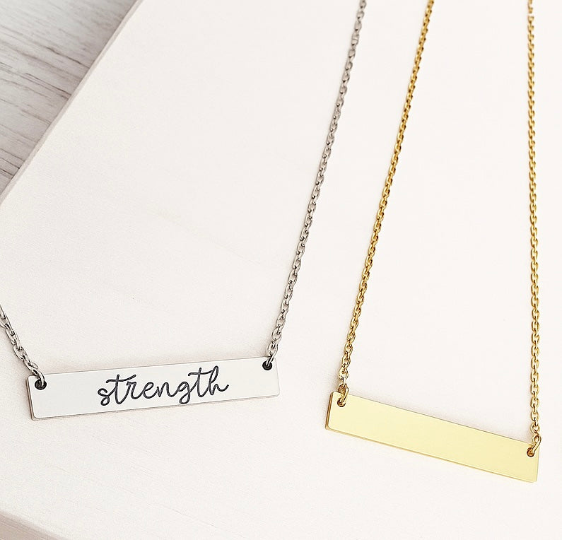 Personalized Bar Necklace