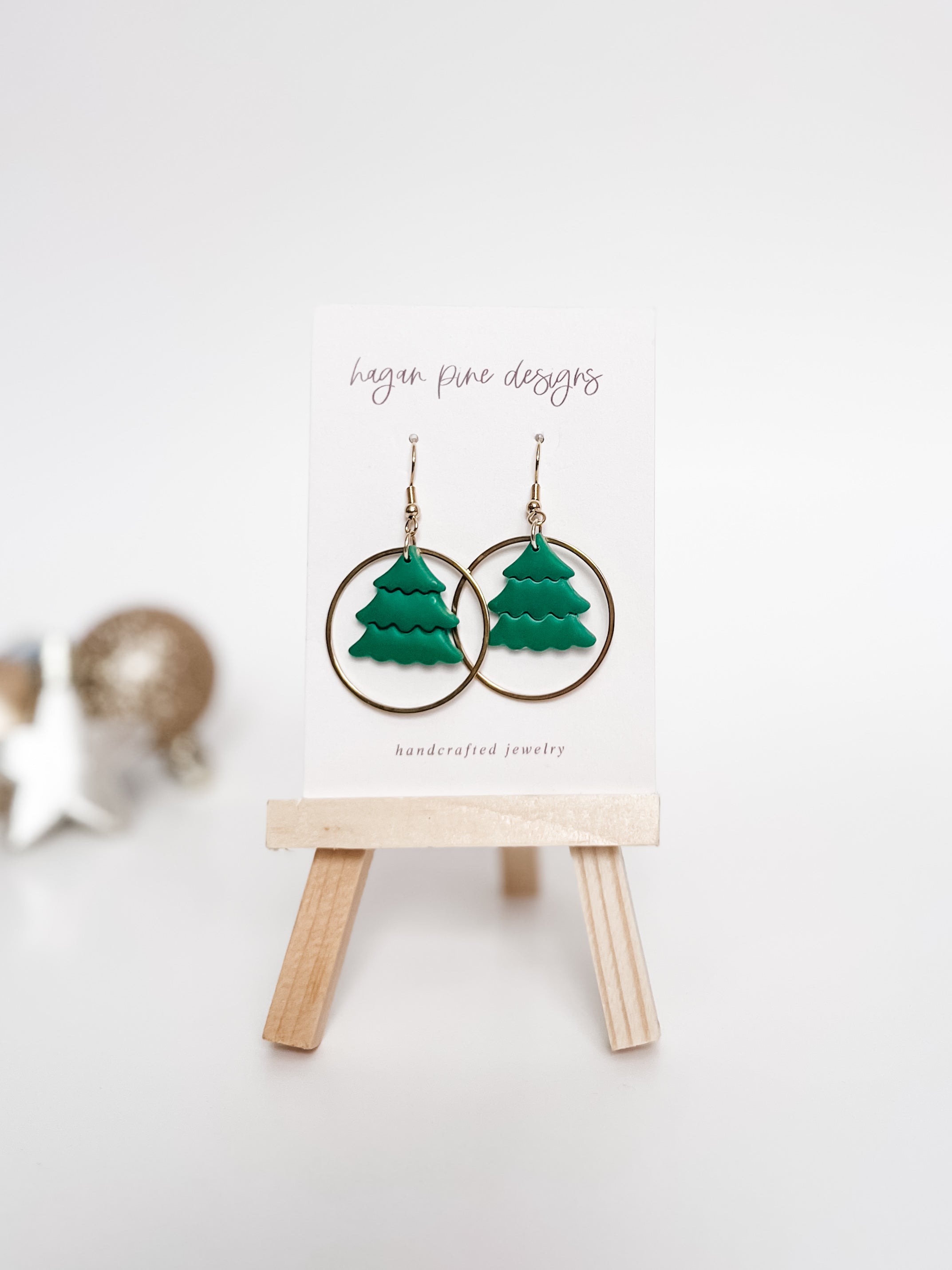 Evergreen Hoop Dangle