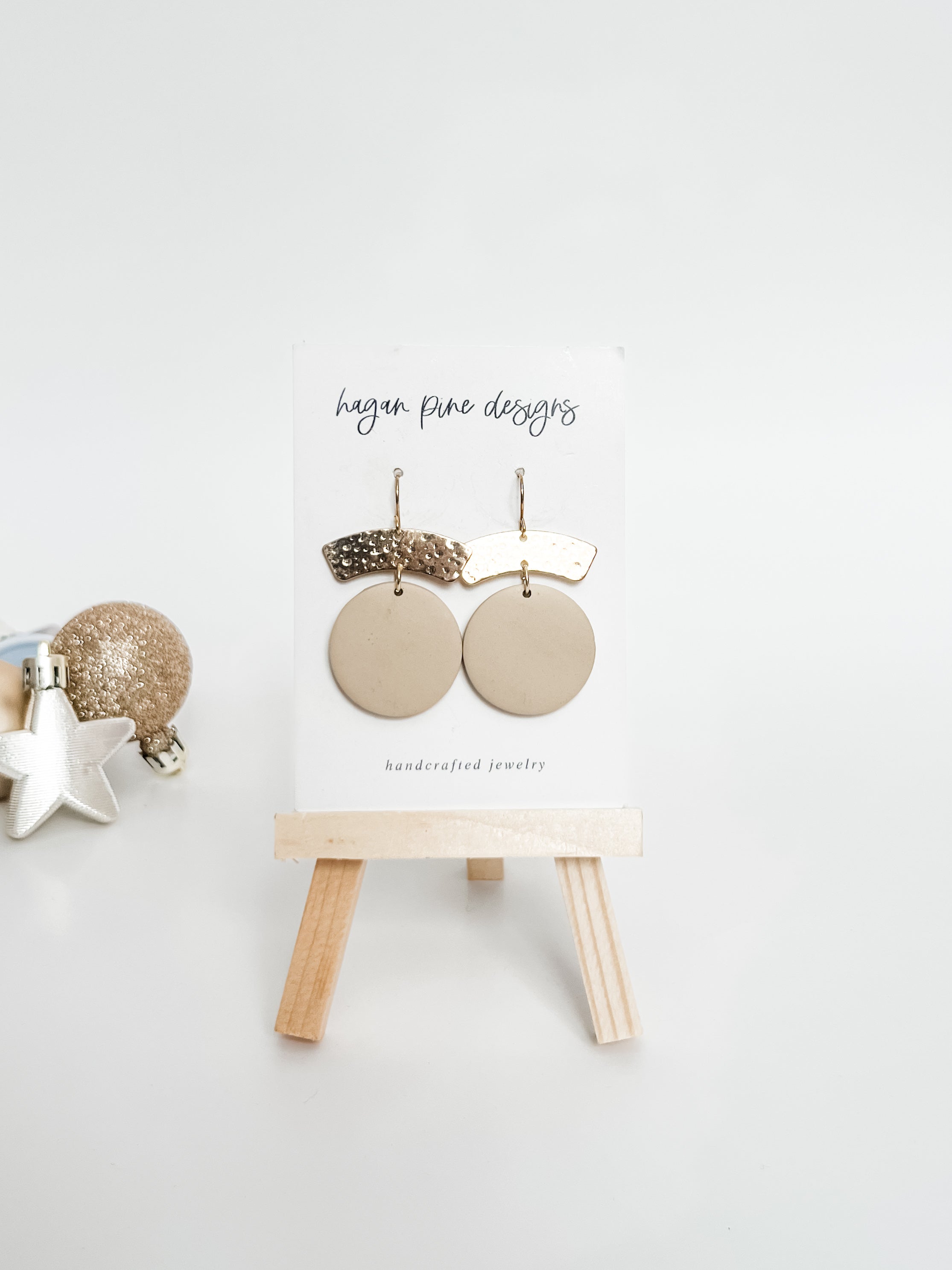 Hammered Gold Arc Drops