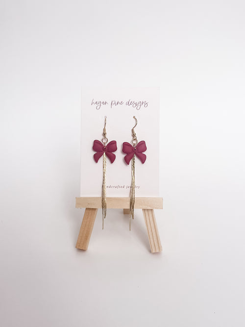Berry Bow Tassel Drops