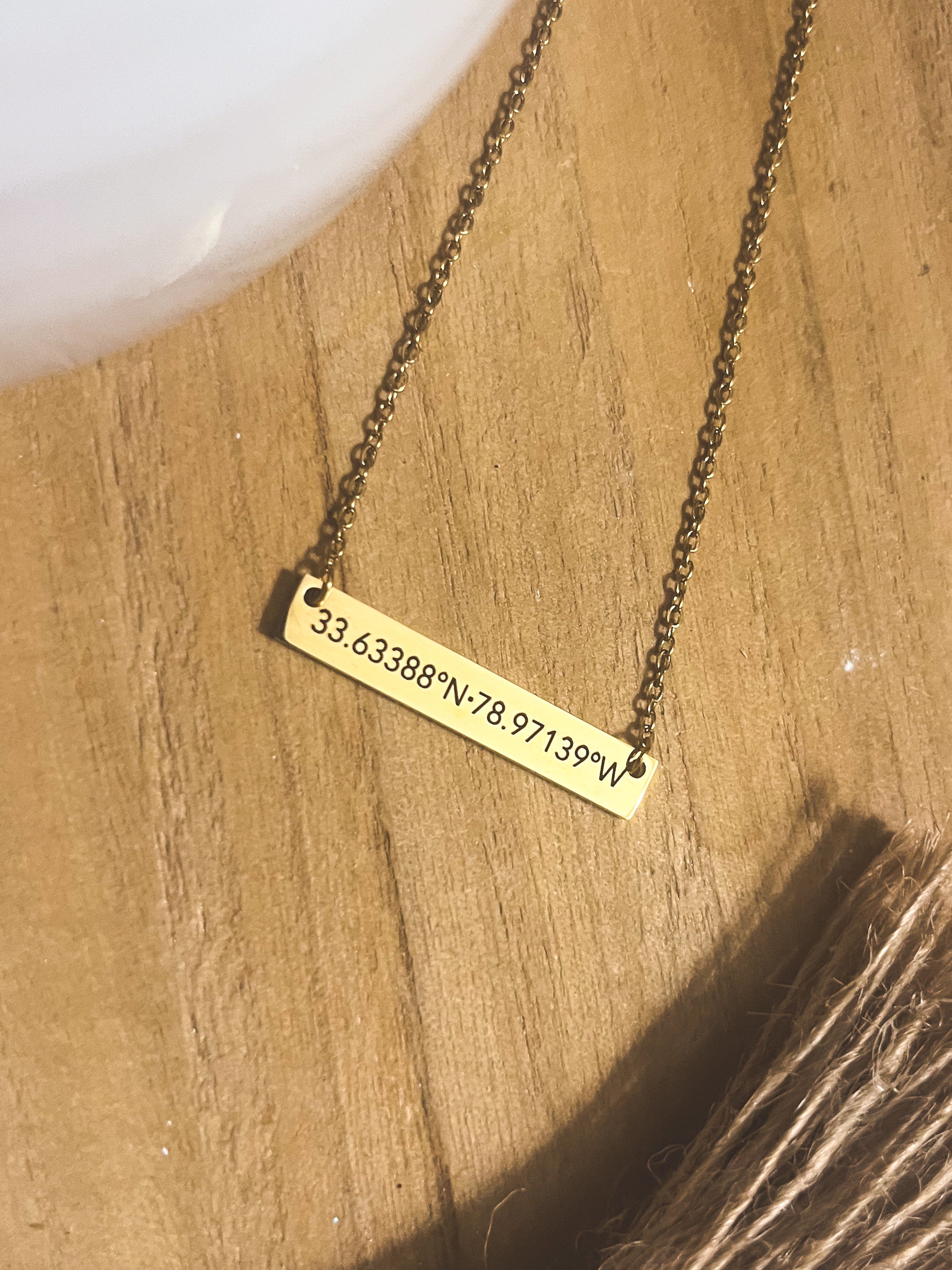 Personalized Bar Necklace