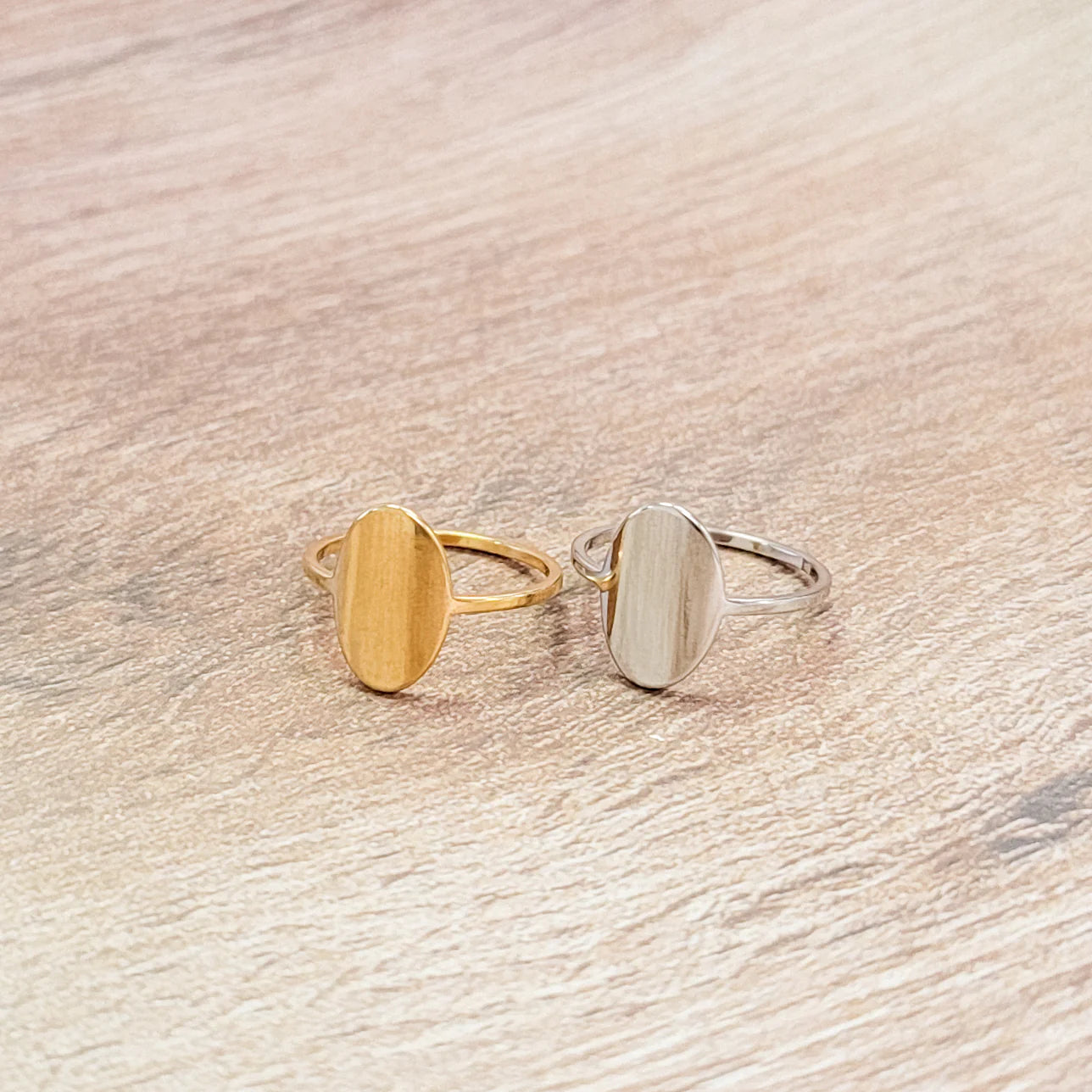 Oval Birth Month Flower Ring